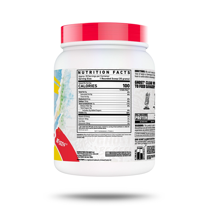 GHOST CLEAR WHEY ISOLATE PROTEIN POWDER 1.4LB